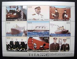 Titanic Briefmarkenblock Titanic Briefmarkenblock